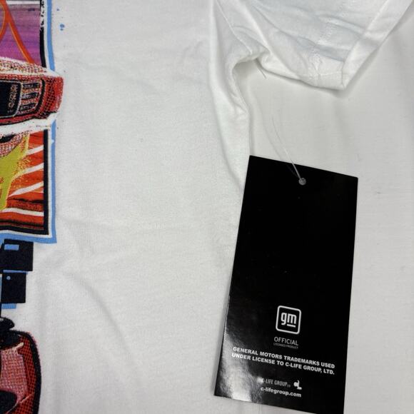 Chevy Camaro Graphic T-Shirt Men Medium White Muscle Car Racing GM Licensed NWT - Picture 7 of 7